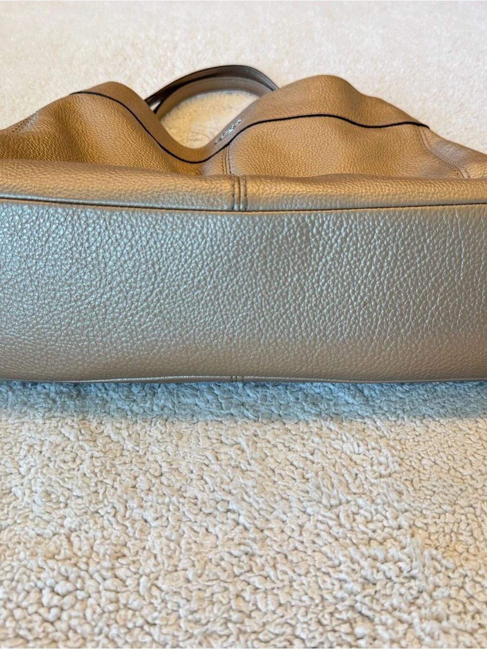 Coach Metallic Rose Gold Leather Lexy Chain-Handle Shoulder Bag
